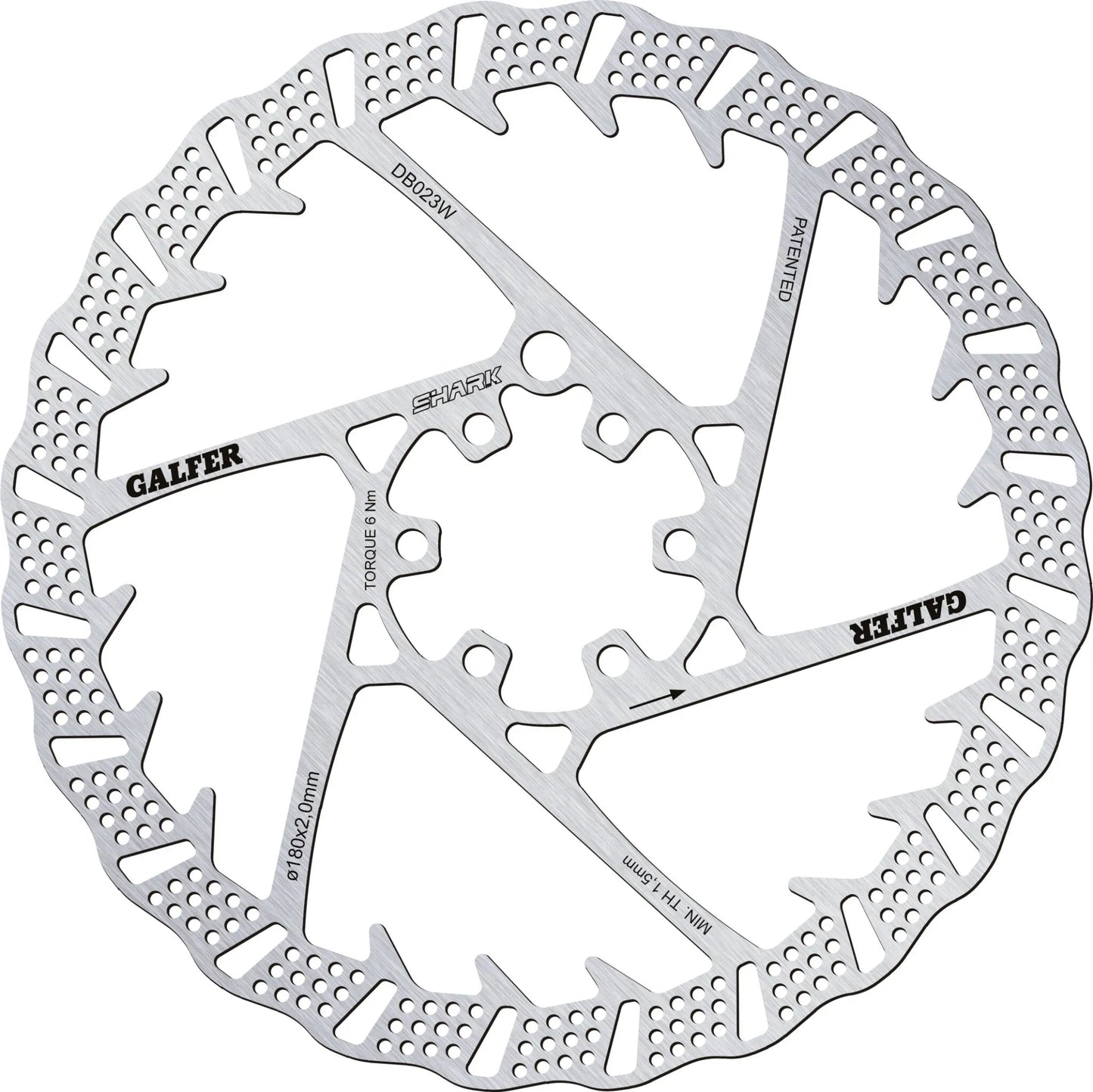 GALFER Fixed Disc Shark 180x2,0 mm bromsskiva bild 1 PMMEDIA:0f8885d7c2376266