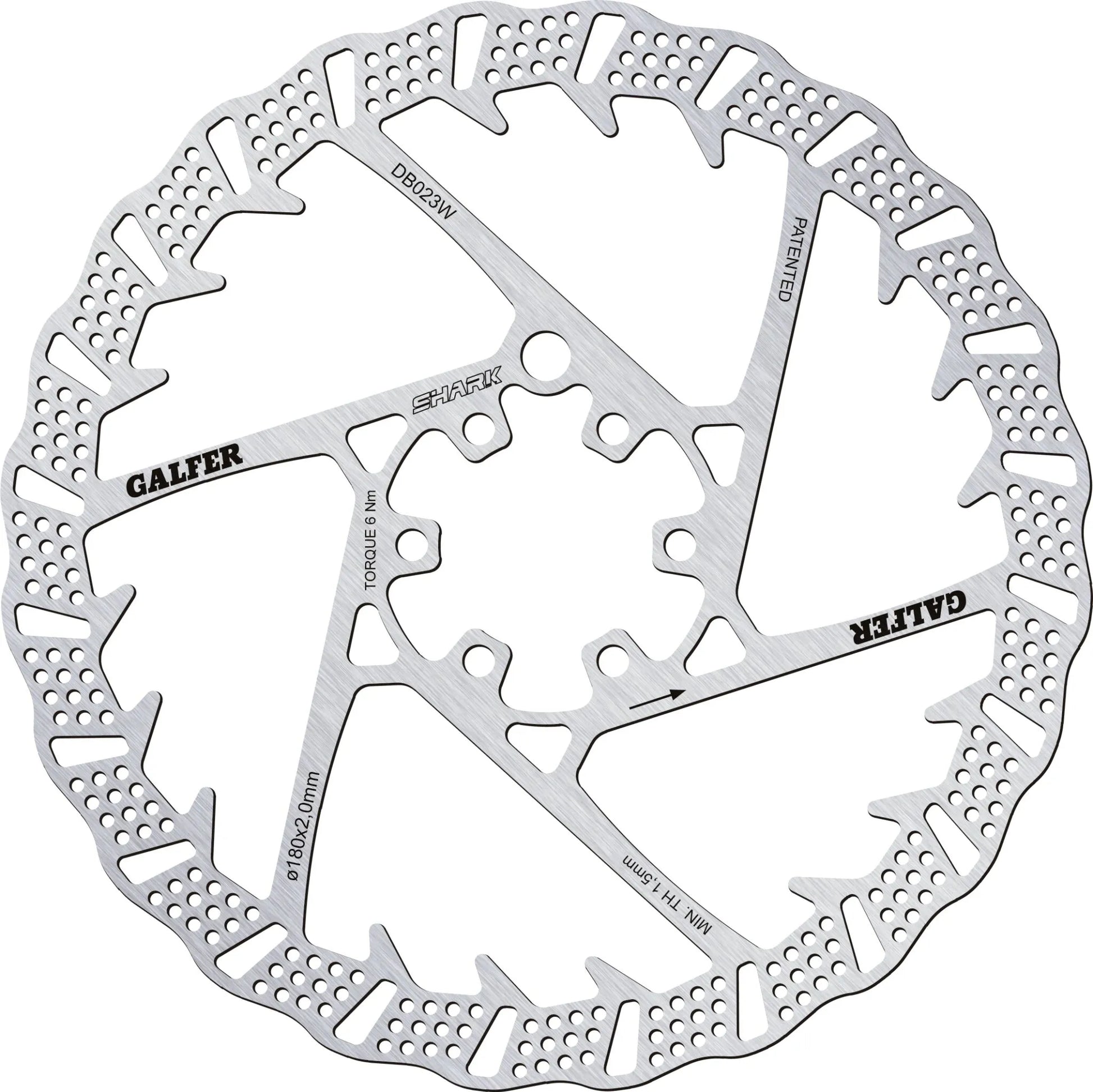 GALFER Fixed Disc Shark 180x2,0 mm bromsskiva bild 1 PMMEDIA:0f8885d7c2376266