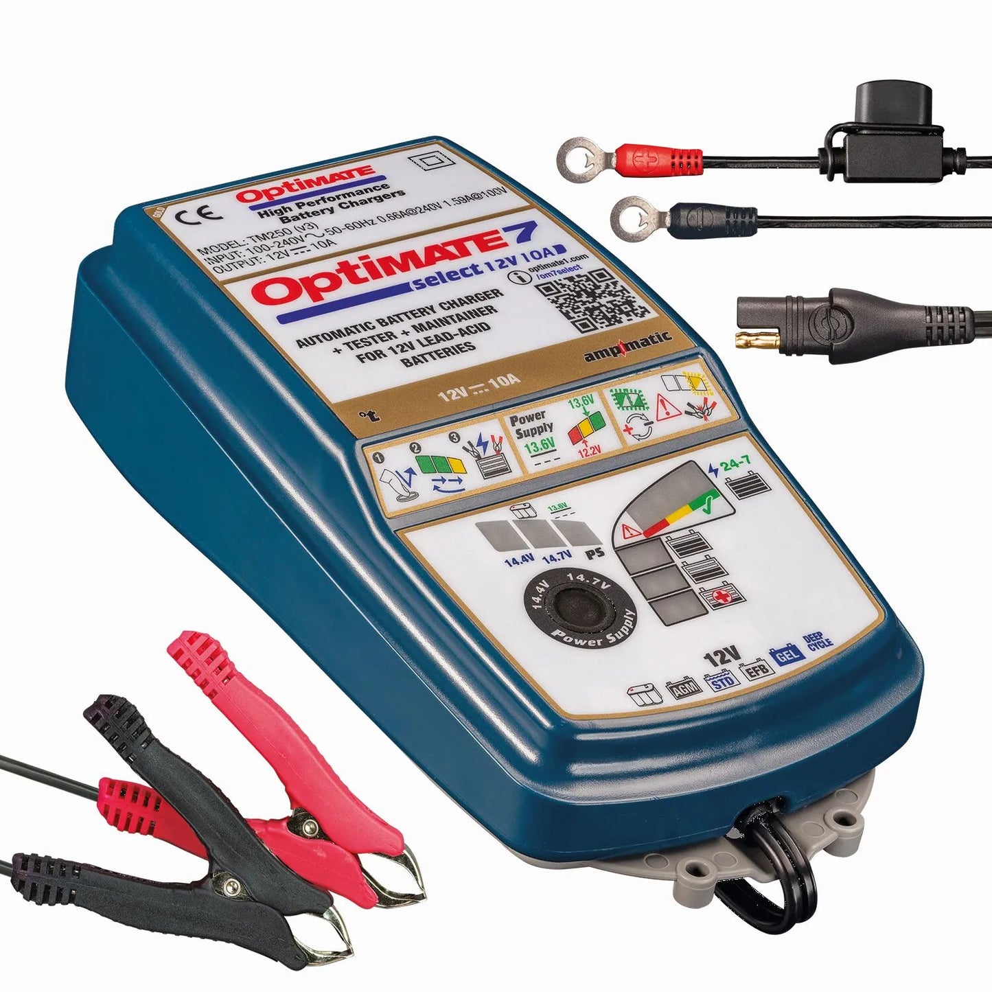 TECMATE OptiMate 7 Select Batteriladdare 12V 10A bild 5 PMMEDIA:77ea0e970918655d