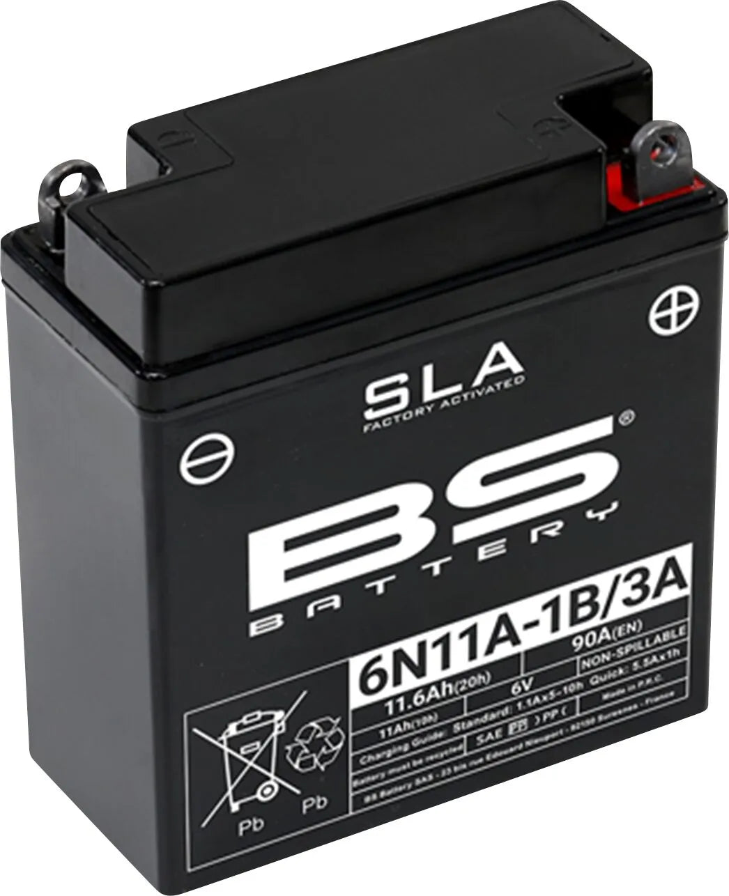 BS BATTERY 6N11A-1B/3-A SLA Underhållsfritt AGM-batteri bild 1 PMMEDIA:77f841b454c714ee