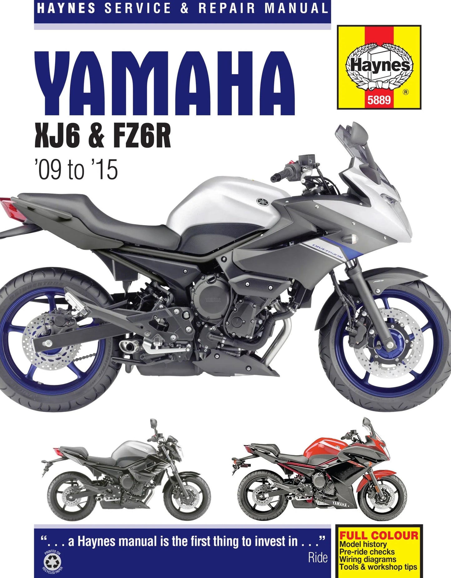 HAYNES Verkstadshandbok Yamaha XJ6 & FZ6R (09-15) bild 1 PMMEDIA:7c71b6a667fe88d4