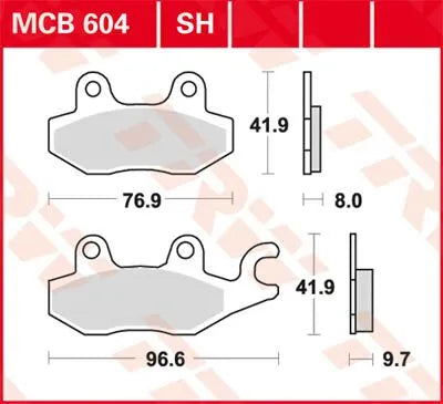 TRW All Round Sintered Bromsbelägg MCB604 bild 2 PMMEDIA:d64ad801c31dfc49