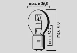 FLOSSER Reservlampa 12V 25/25W BA20D bild 2 PMMEDIA:e1831eefd212442e