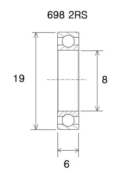 BLACK BEARING B3 Lager 8x19x6mm bild 1 PMMEDIA:c0e0249e1b51fda2