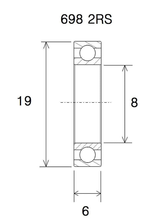 BLACK BEARING B3 Lager 8x19x6mm bild 1 PMMEDIA:c0e0249e1b51fda2