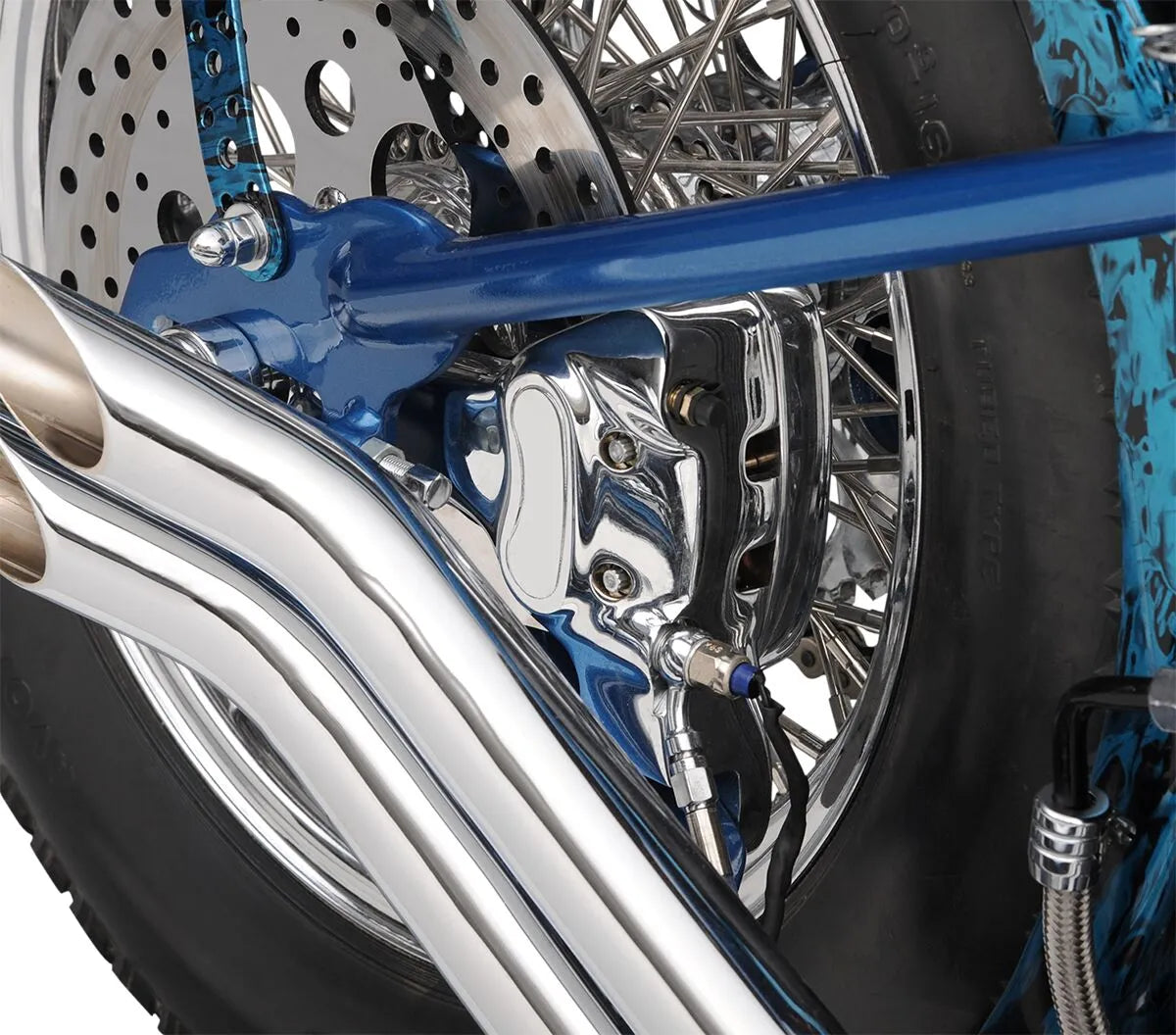 DRAG SPECIALTIES Bromsok Chrome 4-kolvs bak bild 2 PMMEDIA:0568df51613db5e1