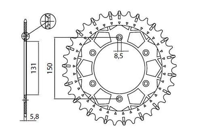 SUNSTAR SPROCKETS Works Z Stål Bakdrev 520 49T bild 2 PMMEDIA:fdfce083a4ee439c