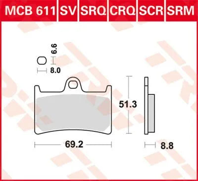 TRW SCR Series Sinterade Bromsbelägg Racing bild 1 PMMEDIA:d090b8e3459ba4b2