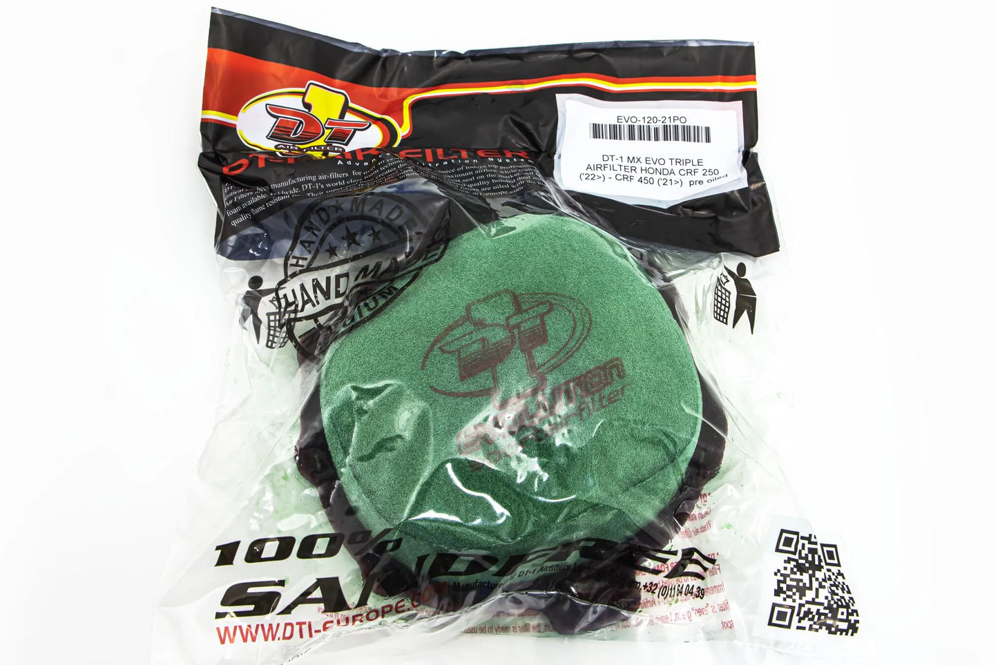 DT-1 RACING EUROPE Föroljadt Luftfilter EVO-120-21PO bild 1 PMMEDIA:691d3ddb92b3c961