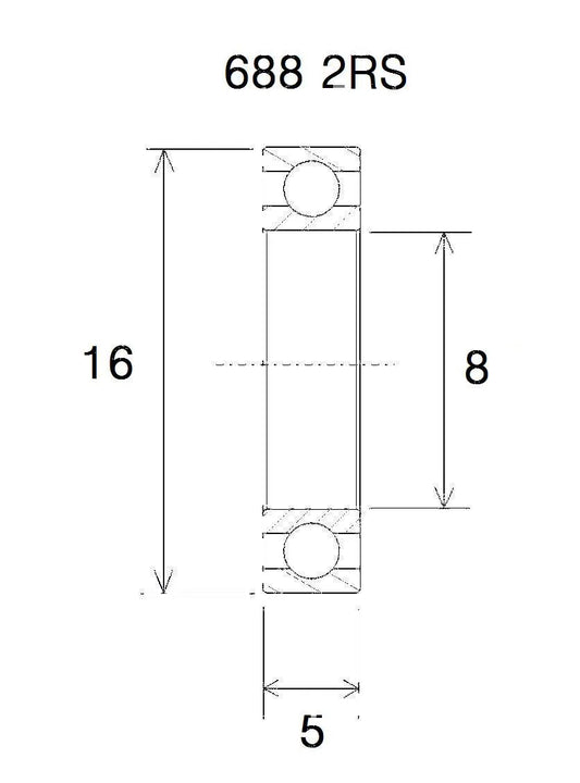 BLACK BEARING B3 Kullager 8x16x5 mm bild 1 PMMEDIA:cc3d10a386cb967d