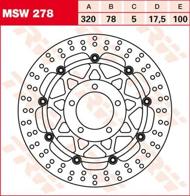 TRW Rund Flytande Bromsskiva MSW278 bild 1 PMMEDIA:0aa9014a5d781f07