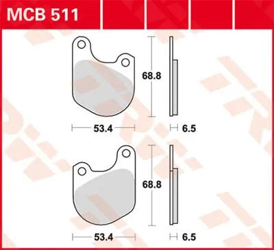 TRW Bromsbelägg MCB511 – Allround Sintermetall bild 2 PMMEDIA:cde23748b25bf0a4
