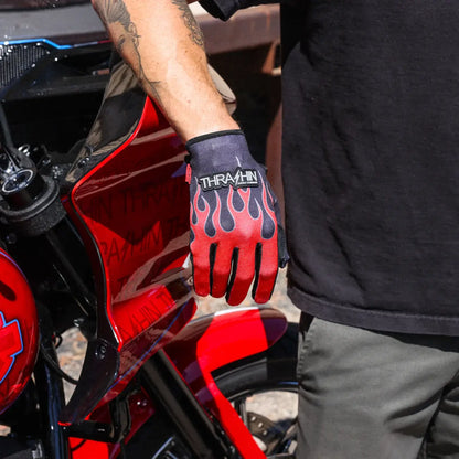 Thrashin Supply Co Stealth Leather Palm Flame Street sport handskar herr bild 9 PMMEDIA:1d48ca933aaae80d