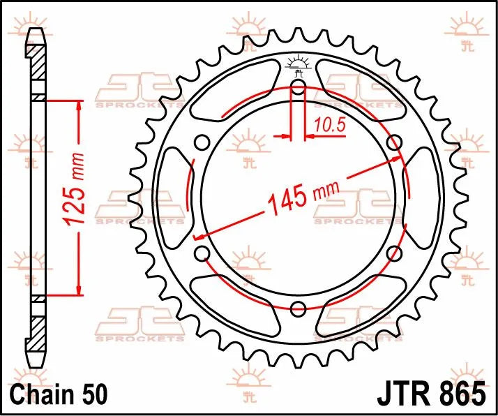 JT SPROCKETS Bakdrev Stål 39T 530 bild 2 PMMEDIA:0384265f25a2af69