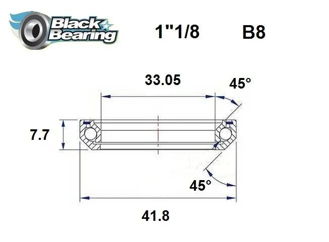 BLACK BEARING Headsetlager HB 30.5X41.8X7.7MM 45°/45° bild 1 PMMEDIA:cc552ba8cb314098