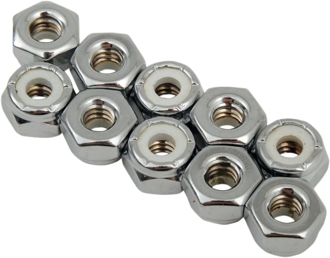 DRAG SPECIALTIES Insertmuttrar 10-24 Nylon, Krom bild 1 PMMEDIA:4a8fa870da9c374d