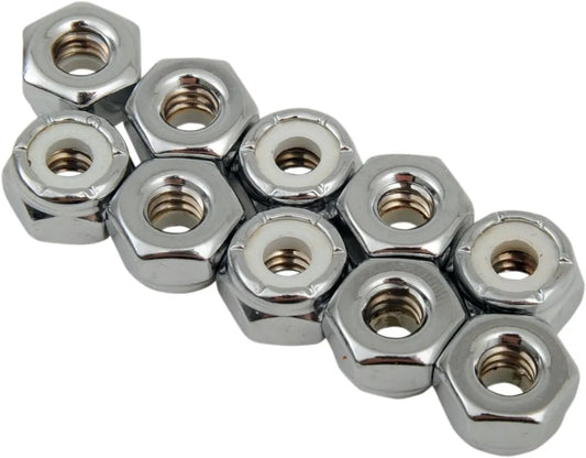 DRAG SPECIALTIES Insertmuttrar 10-24 Nylon, Krom bild 1 PMMEDIA:4a8fa870da9c374d