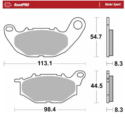 MOTO-MASTER RoadPro Sinter Sport Fram Bromsbelägg bild 1 PMMEDIA:e4e70e71289c9992