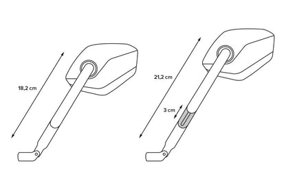 SW-MOTECH Sportbackspegel Set Lång Arm bild 6 PMMEDIA:dfd4ff0cdba27cea