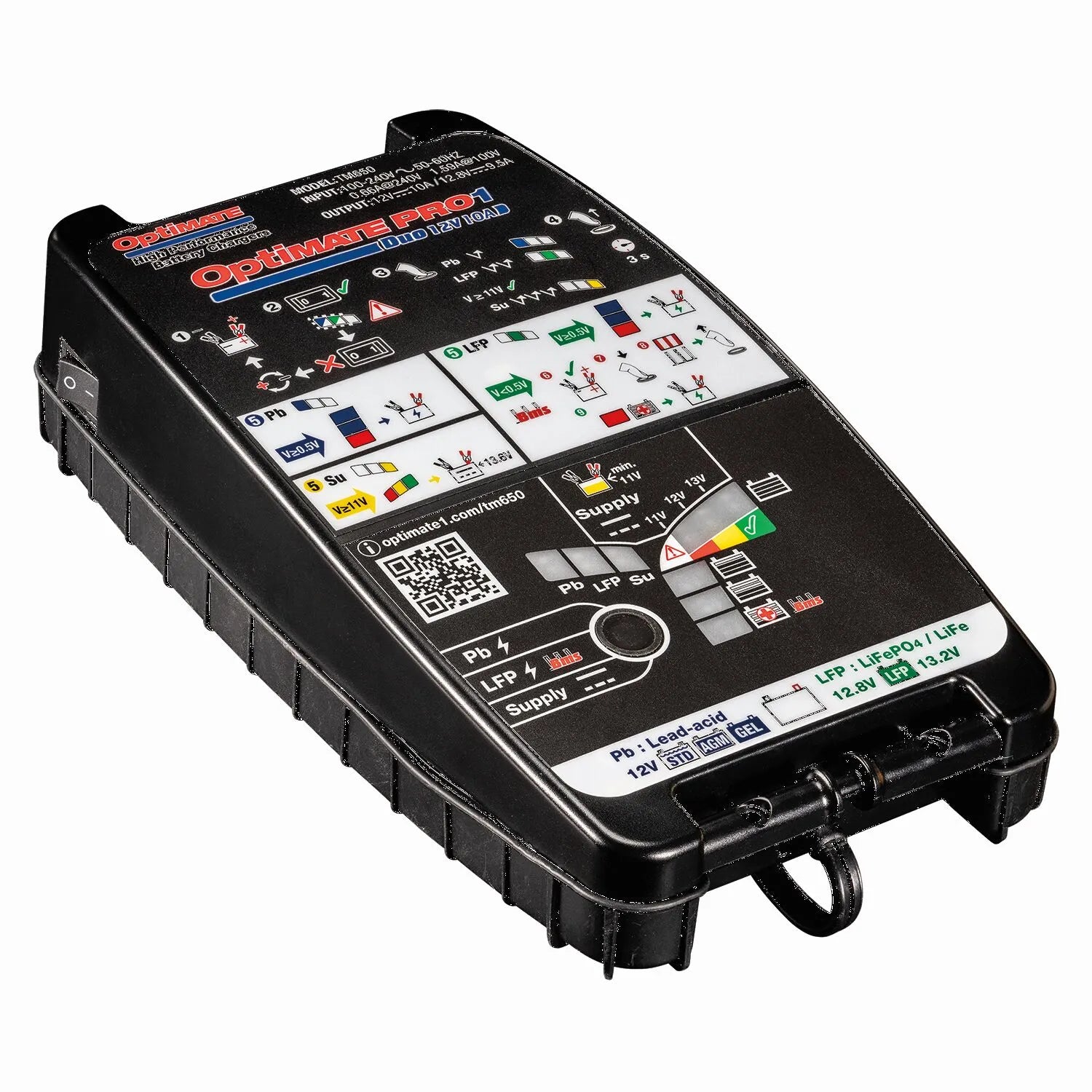 TECMATE OptiMate Pro-1 DUO Batteriladdare och Testare bild 6 PMMEDIA:6f6b06f981fae65e