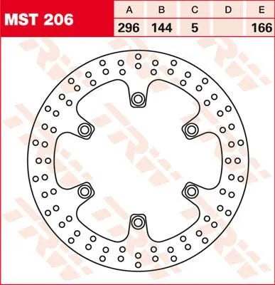 Trw Round Fixed Brake Rotor 250-299mm Bromsskivor street bild 6 PMMEDIA:19b1205f25385e61