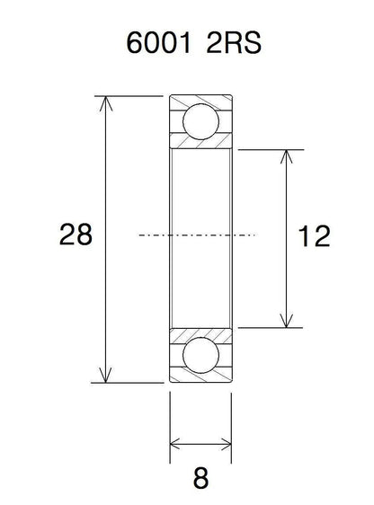 BLACK BEARING Max ramlagring 12x28x8mm bild 1 PMMEDIA:57c2250fc6dc4ba4