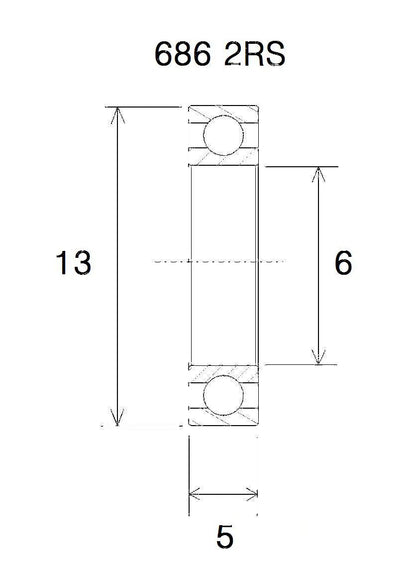 BLACK BEARING B3 Lager 6x13x5 mm bild 1 PMMEDIA:6301ddac68e767c3
