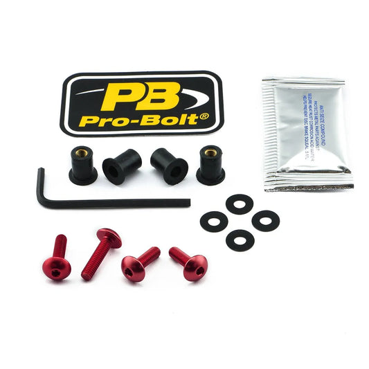 PRO BOLT Aluminium Screen Bolt Kit Röd bild 1 PMMEDIA:bb95778587423d24