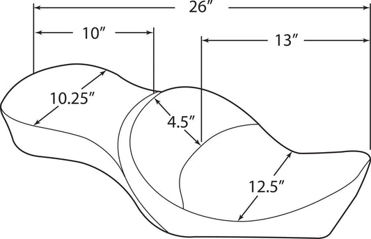DRAG SPECIALTIES SEATS Low-Profile Double Bucket 2-Up Vinyl Seat bild 3 PMMEDIA:ddf863c41eba9eeb