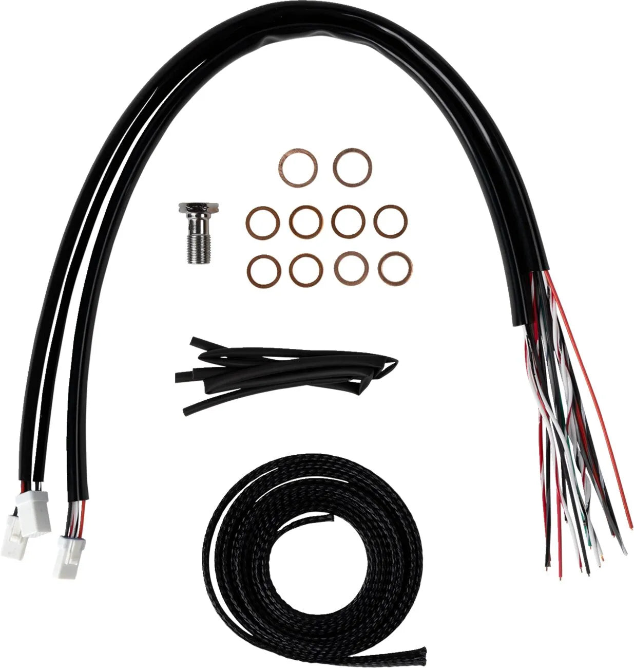 La Choppers Complete Stainless Braided Handlebar Cable/Brake Line Kit Broms, kopplingskablar & slangar bild 3 PMMEDIA:812dd427bf5bb8ea