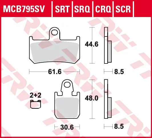 TRW SRT Series Sinter Frambromsbelägg bild 1 PMMEDIA:cdce89e8d336dfd1