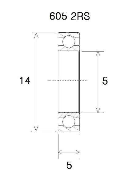 BLACK BEARING B5 Kullager 5x14x5 mm bild 1 PMMEDIA:7d1953b4050ad47e