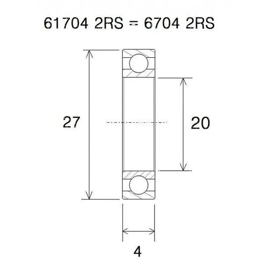 BLACK BEARING B5 kullager 20x27x4mm bild 1 PMMEDIA:829be3c011c8169b