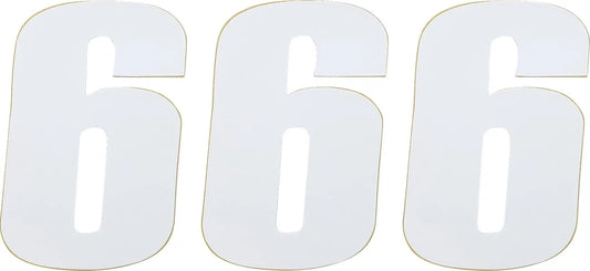 MOOSE OFFROAD HARD-PARTS Vinyl Race Numbers #6 4,5" Vit bild 1 PMMEDIA:f0d7a68486ff0f2b