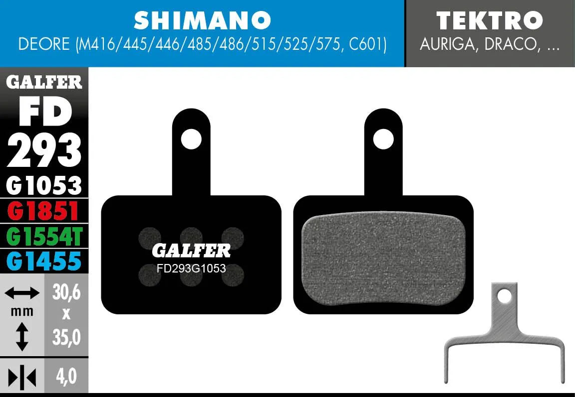 GALFER G1053 Standard Bromsbelägg bild 1 PMMEDIA:60908d773cb73e5c