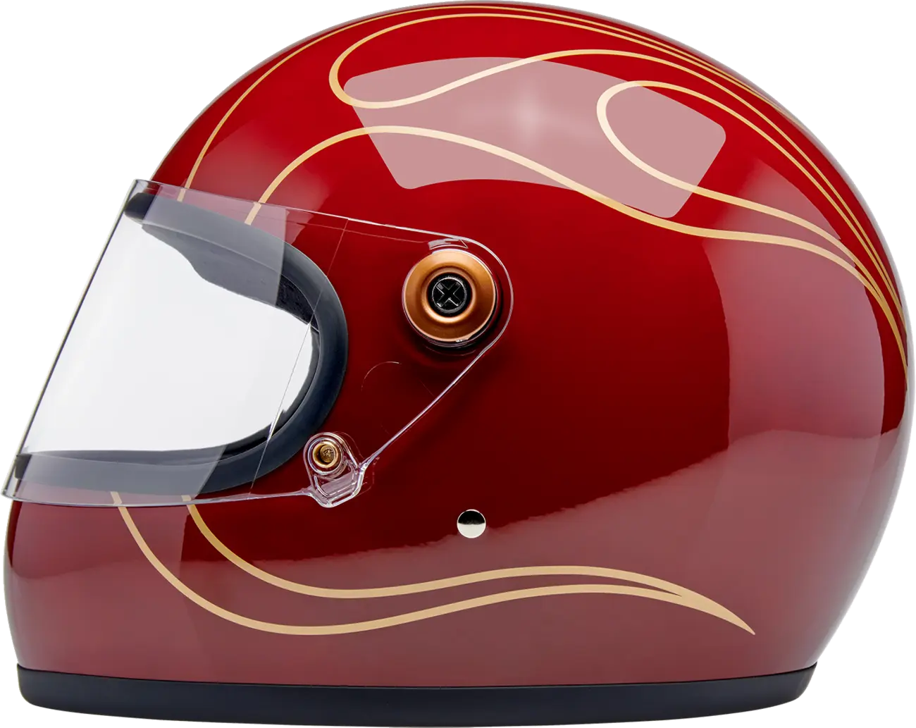 BILTWELL Gringo S Hjälm Glans Röd med Flames Small bild 9 PMMEDIA:9fce730c3b2bad6a