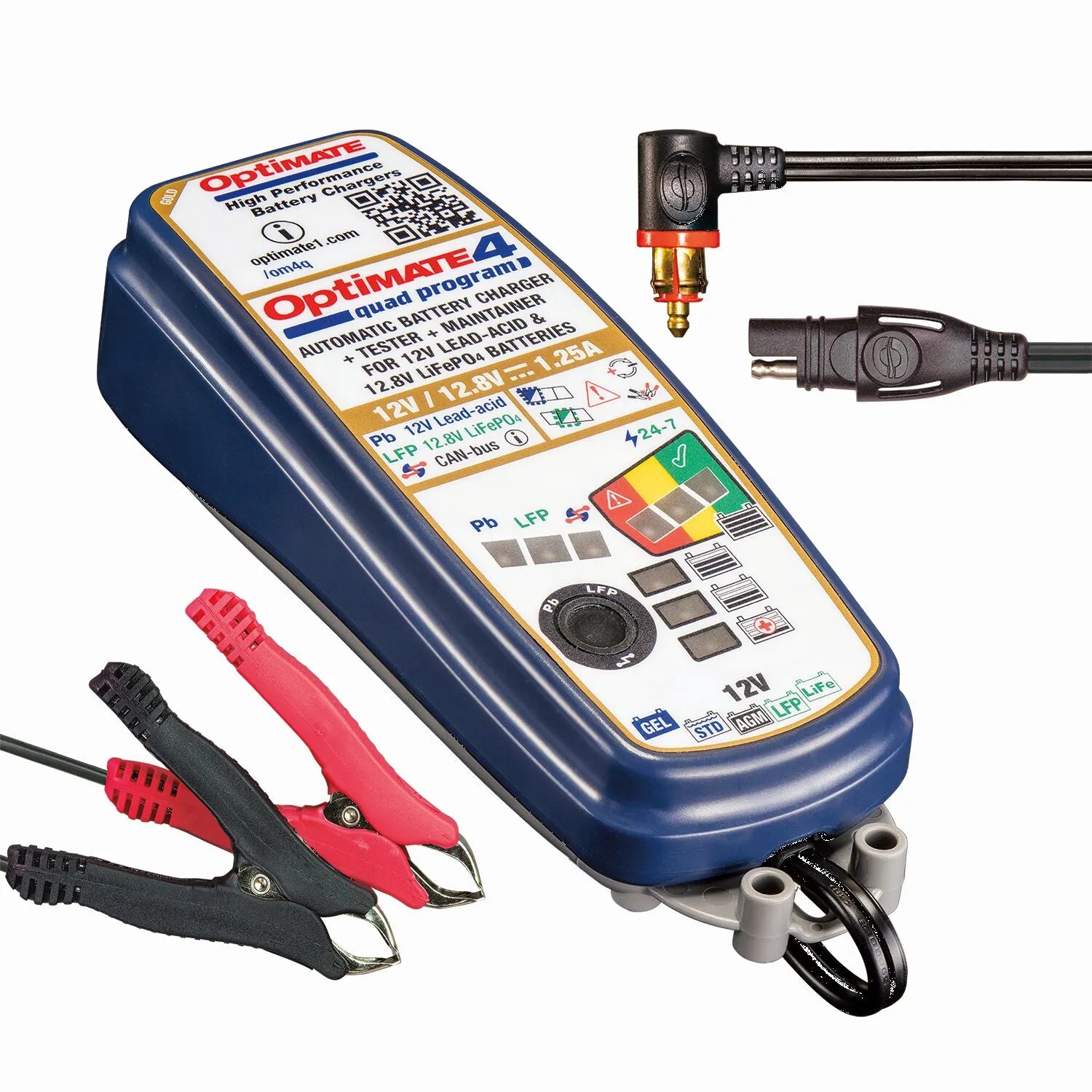 TECMATE OptiMate 4 Quad Program Premium Edition Batteriladdare bild 5 PMMEDIA:a9dc451dda58da6e