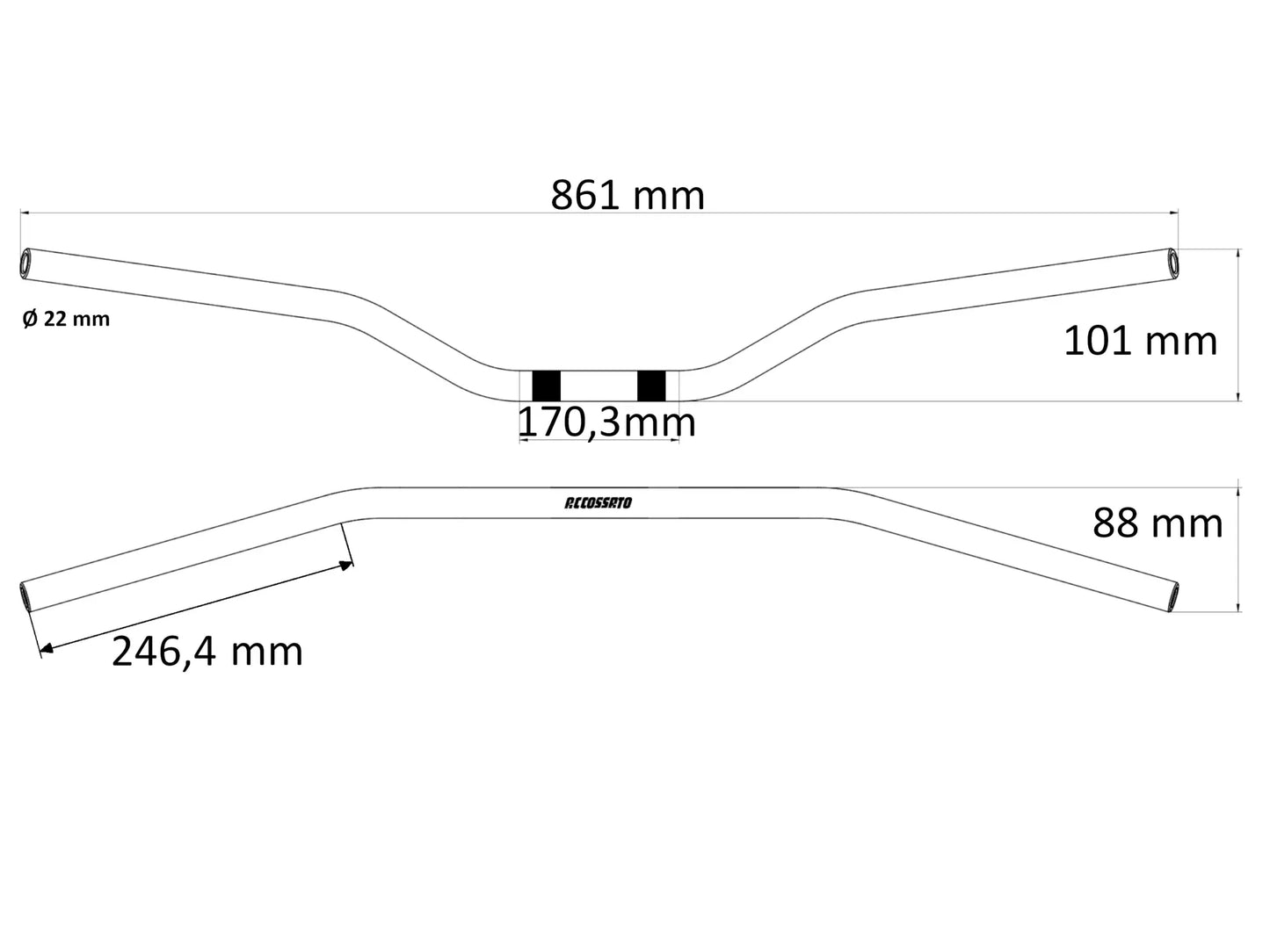 Accossato Aluminium Handlebar Styren bild 13 PMMEDIA:c2943e25df3b5f8f