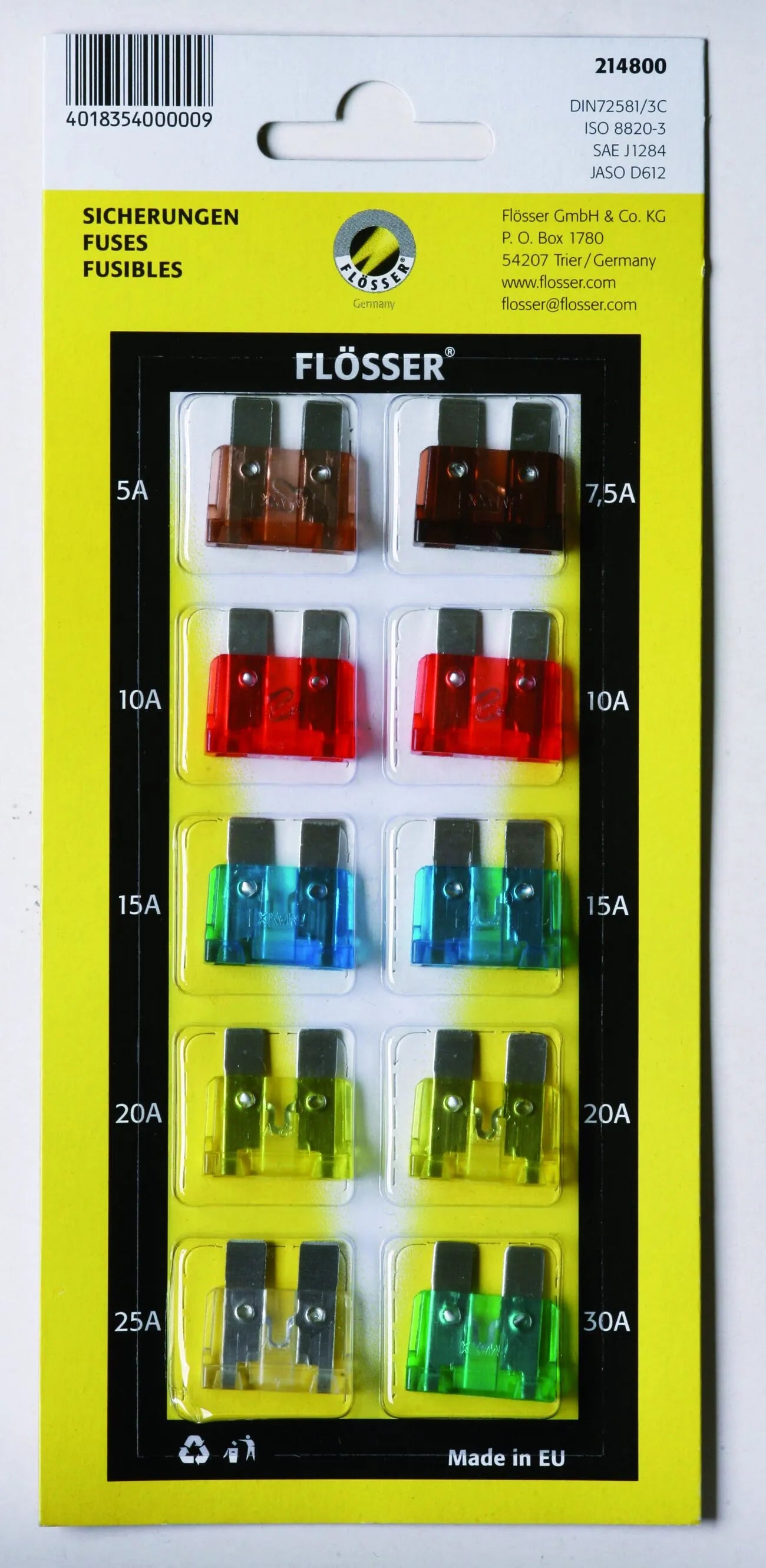 FLOSSER Standard Säkringar 10-pack bild 1 PMMEDIA:710497a84eee1dc2