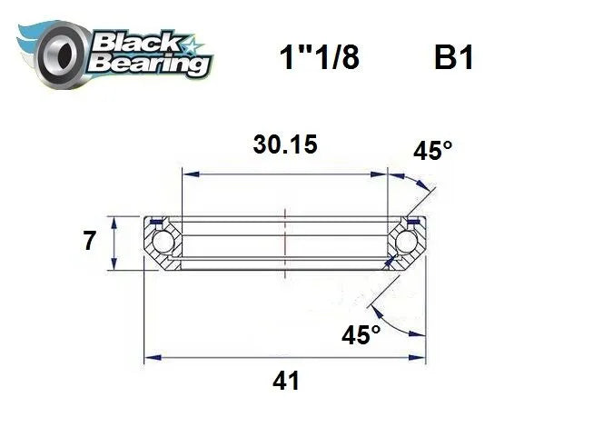 BLACK BEARING Headset Lager HB 30.15X41X7MM 45°/45° bild 1 PMMEDIA:79a85f18d615baf3