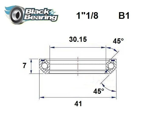 BLACK BEARING Headset Lager HB 30.15X41X7MM 45°/45° bild 1 PMMEDIA:79a85f18d615baf3