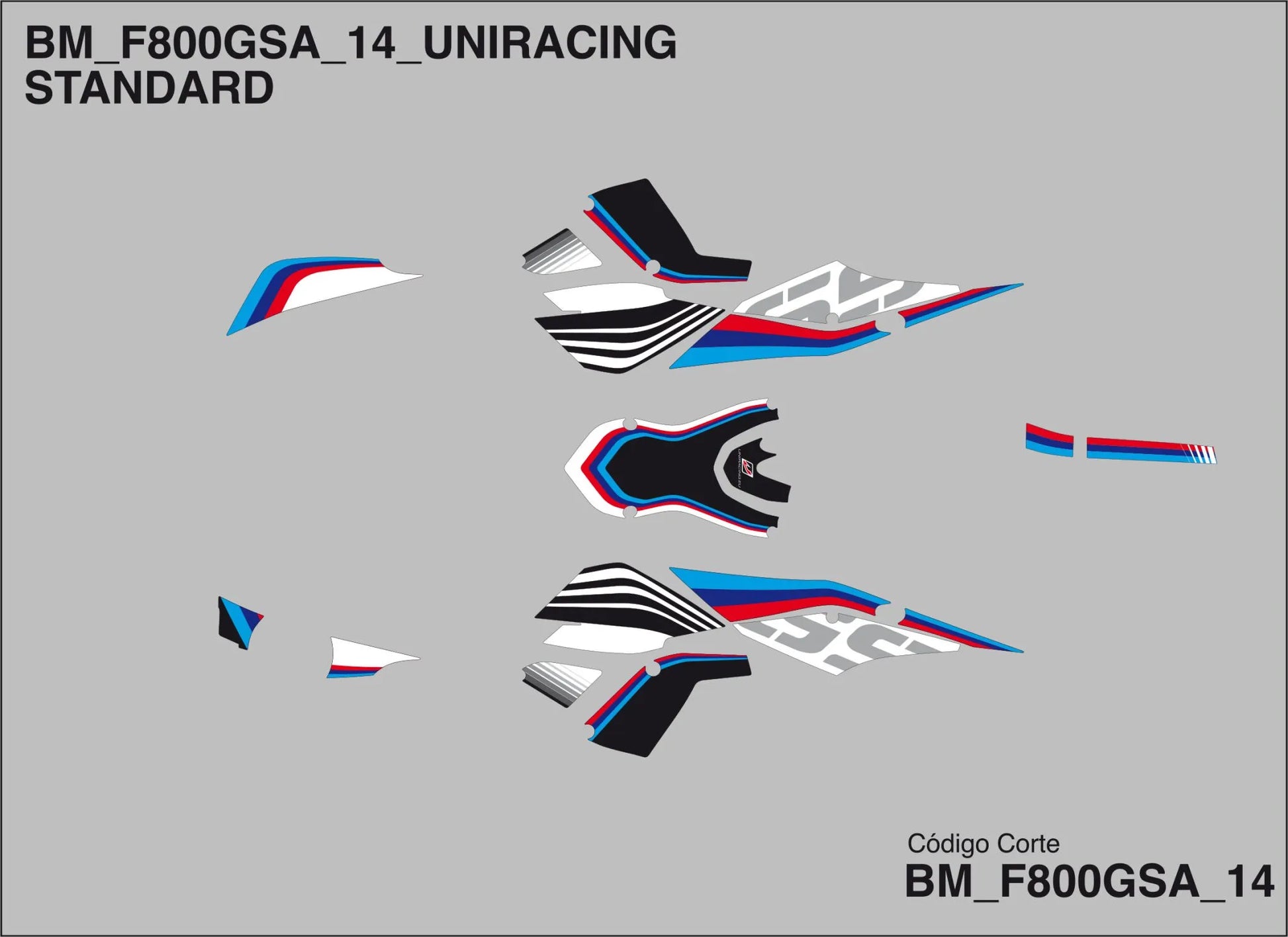 UNIRACING Dekalset BMW F800GS ADV bild 1 PMMEDIA:9e3bdd7df0ad351d