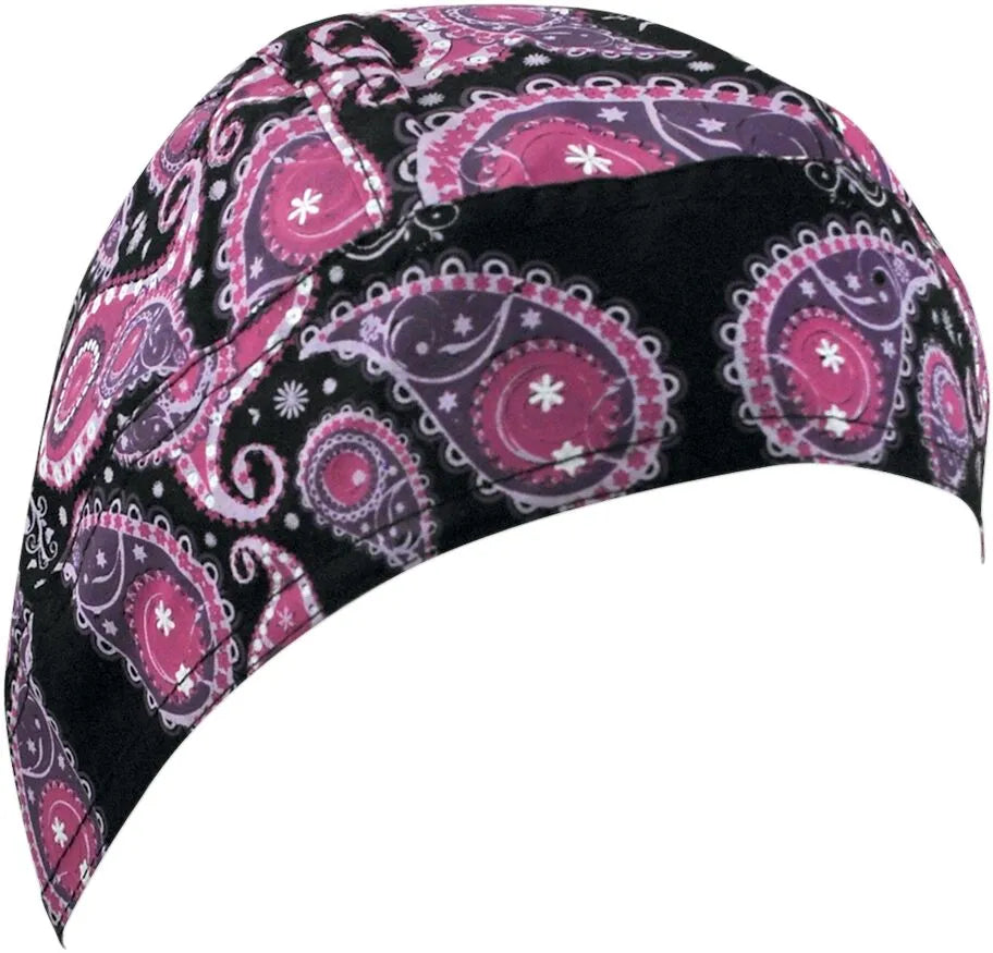 ZAN HEADGEAR Flydanna® Head Wrap Purple Paisley bild 1 PMMEDIA:ace89cd476fb2958
