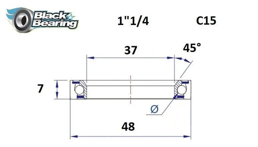 BLACK BEARING Headset Lager HB 37x48x7mm 45°/90° bild 1 PMMEDIA:81347cb5ad822383