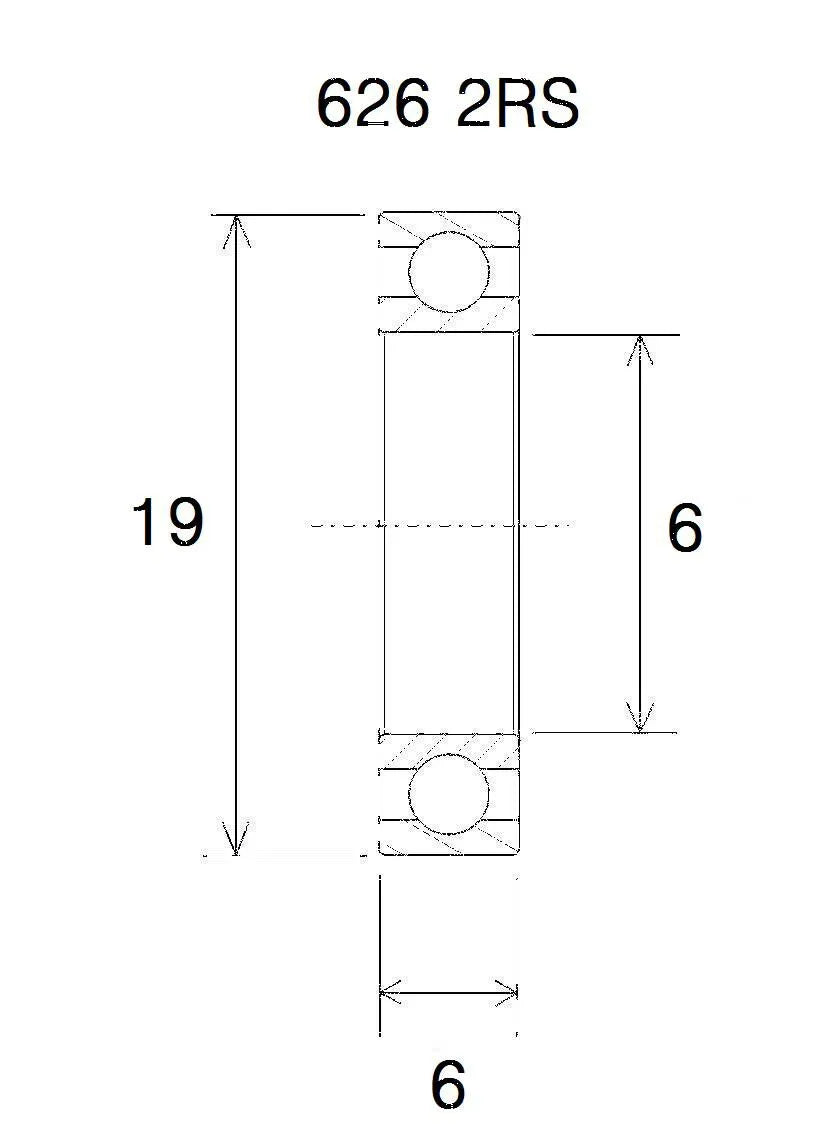BLACK BEARING B5 kullager 6x19x6 mm bild 1 PMMEDIA:0984669cedb2704d