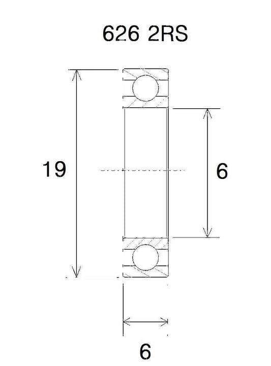BLACK BEARING B5 kullager 6x19x6 mm bild 1 PMMEDIA:0984669cedb2704d