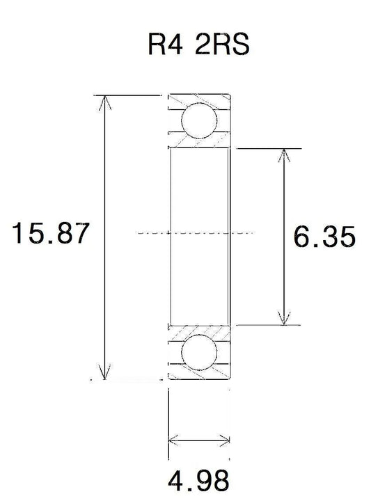 BLACK BEARING B3 Kullager 6,35x15,88x4,98 mm bild 1 PMMEDIA:4f54c598091038e4