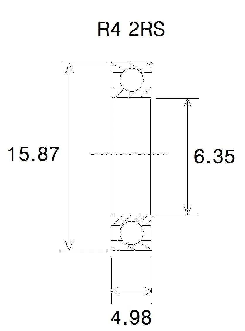 BLACK BEARING B5 Kullager 6,35x15,88x4,98 mm bild 1 PMMEDIA:4f54c598091038e4