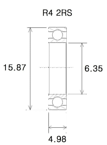 BLACK BEARING B5 Kullager 6,35x15,88x4,98 mm bild 1 PMMEDIA:4f54c598091038e4
