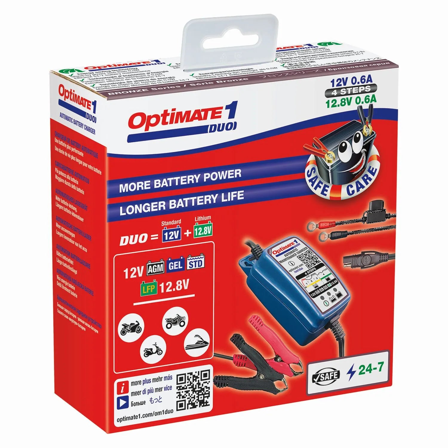 TECMATE OptiMate 1 DUO Batteriladdare och Underhållare bild 3 PMMEDIA:b724802590eb406a